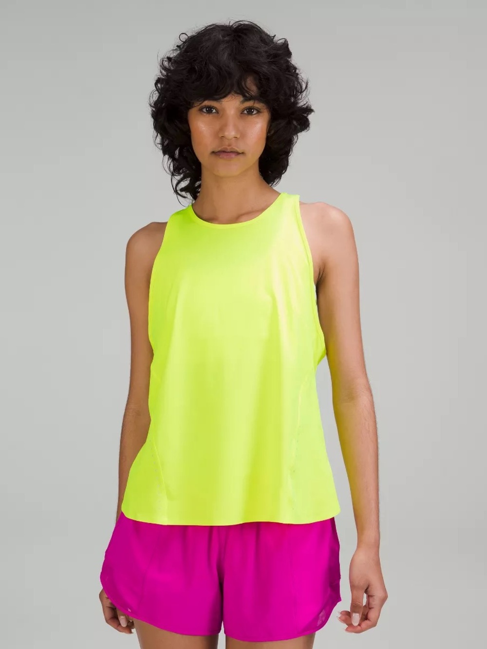 Lululemon Lightweight Stretch Running Tank Top - EUC - Sz 12 - Highlight Yellow